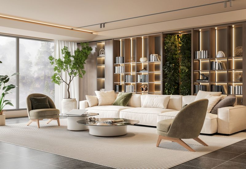 Beautiful living room with timeless decor